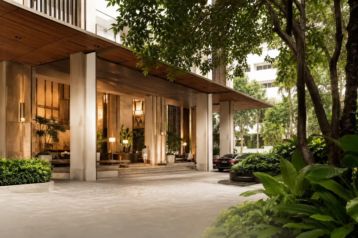 บรรยากาศโรงแรมสำหรับแคมเปญด้านการบริการและกิจกรรม